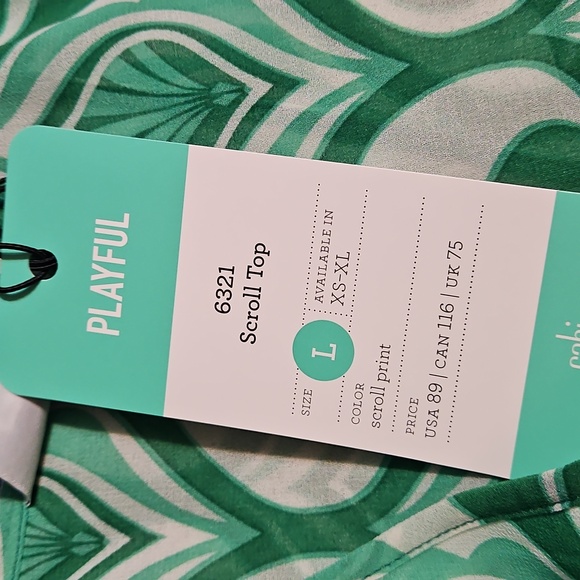 NWT CAbi Scroll Top - Picture 9 of 10